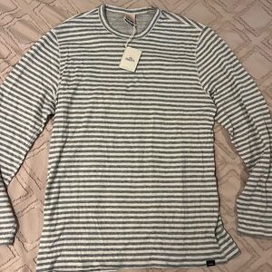 Faherty Men's Gray Striped reversible Shirt